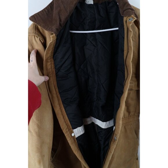Vtg 80s Carhartt Mens 44S Distressed Quilted Canvas Insulated Coveralls Bibs USA - Picture 13 of 16